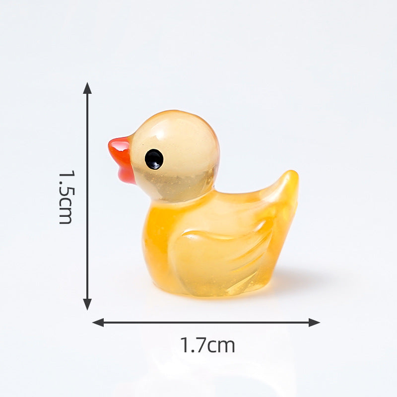 10 PCS Glowing Duck Sunglasses Ornament – Cute DIY Desktop & Car Decoration