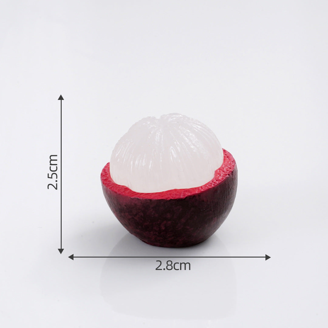 Mini Fruit Blind Bag Ornament – Simulation Peach & Lotus Mist Food Play Decor