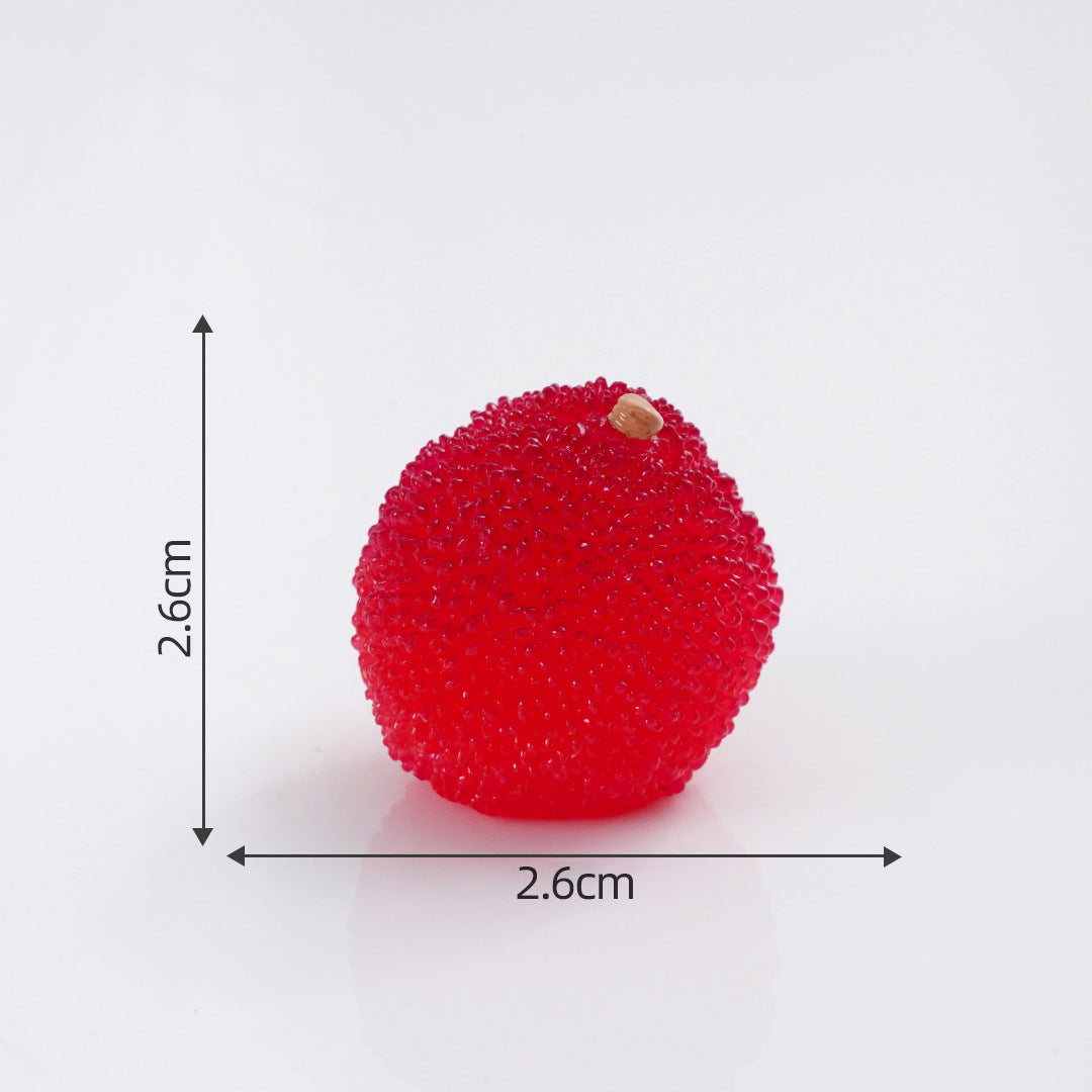Mini Fruit Blind Bag Ornament – Simulation Peach & Lotus Mist Food Play Decor