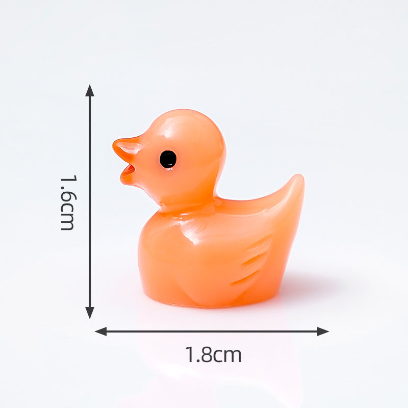 10 PCS Glowing Duck Sunglasses Ornament – Cute DIY Desktop & Car Decoration