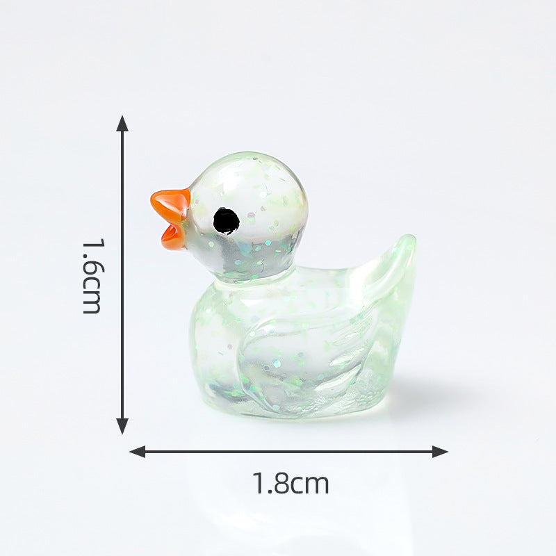 10 PCS Glowing Duck Sunglasses Ornament – Cute DIY Desktop & Car Decoration