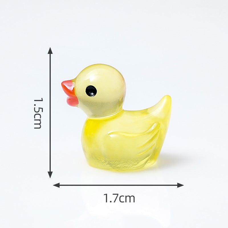 10 PCS Glowing Duck Sunglasses Ornament – Cute DIY Desktop & Car Decoration