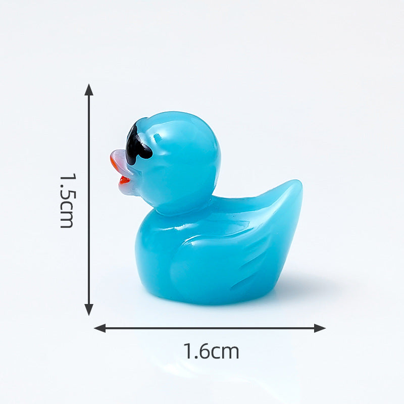 10 PCS Glowing Duck Sunglasses Ornament – Cute DIY Desktop & Car Decoration