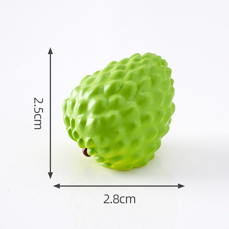 Mini Fruit Blind Bag Ornament – Simulation Peach & Lotus Mist Food Play Decor