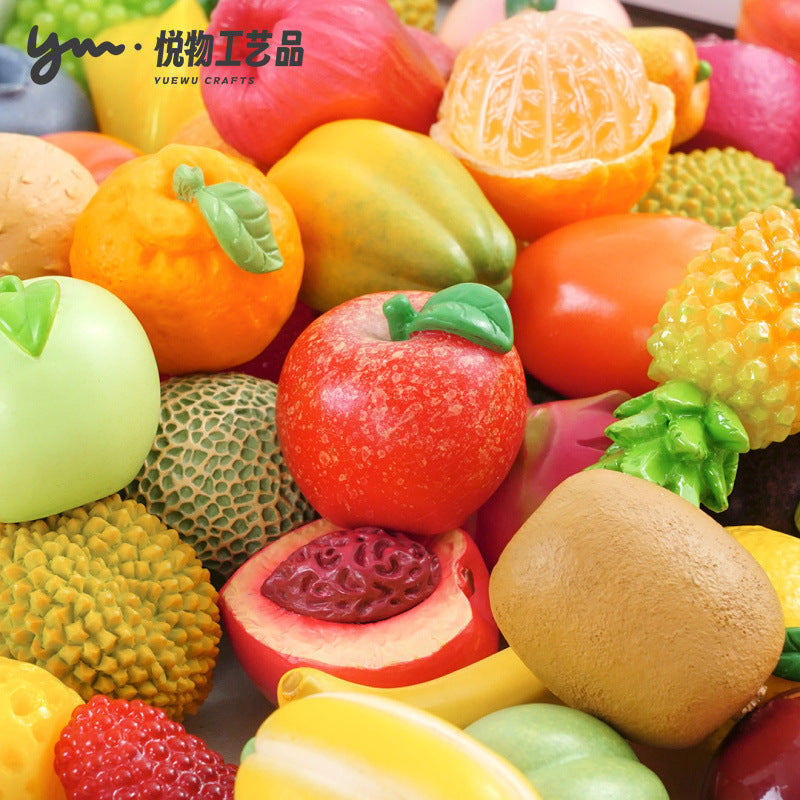 Mini Fruit Blind Bag Ornament – Simulation Peach & Lotus Mist Food Play Decor