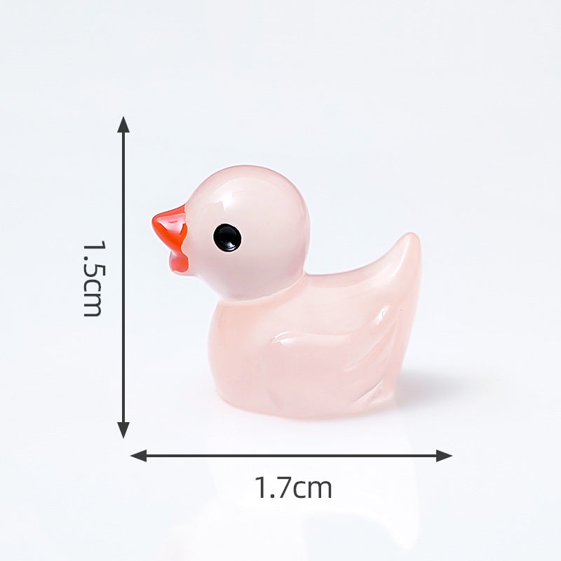 10 PCS Glowing Duck Sunglasses Ornament – Cute DIY Desktop & Car Decoration