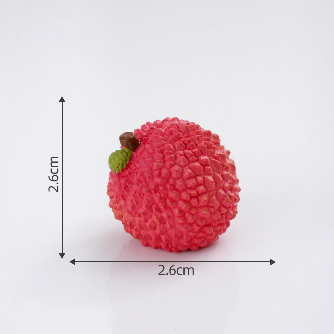 Mini Fruit Blind Bag Ornament – Simulation Peach & Lotus Mist Food Play Decor