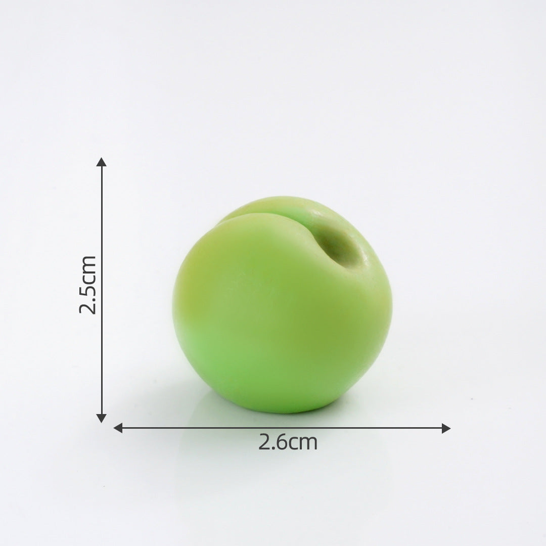 Mini Fruit Blind Bag Ornament – Simulation Peach & Lotus Mist Food Play Decor