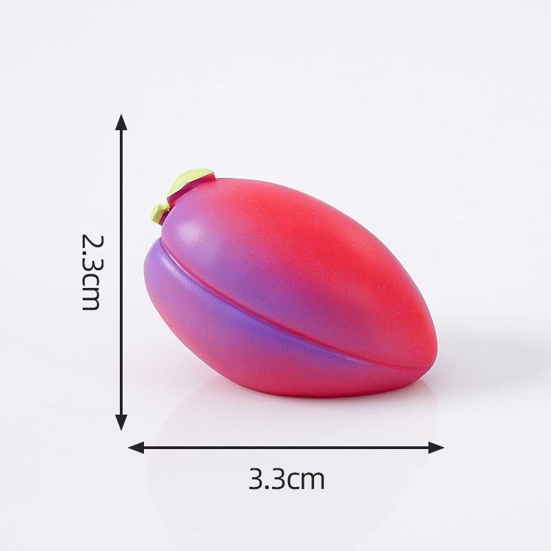 Mini Fruit Blind Bag Ornament – Simulation Peach & Lotus Mist Food Play Decor