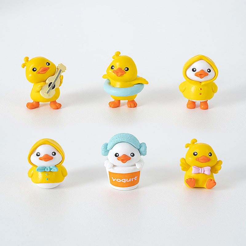 Raincoat Duck Blind Bag Ornament – Cute Guitar Yellow Duck DIY Desk & Car Decor