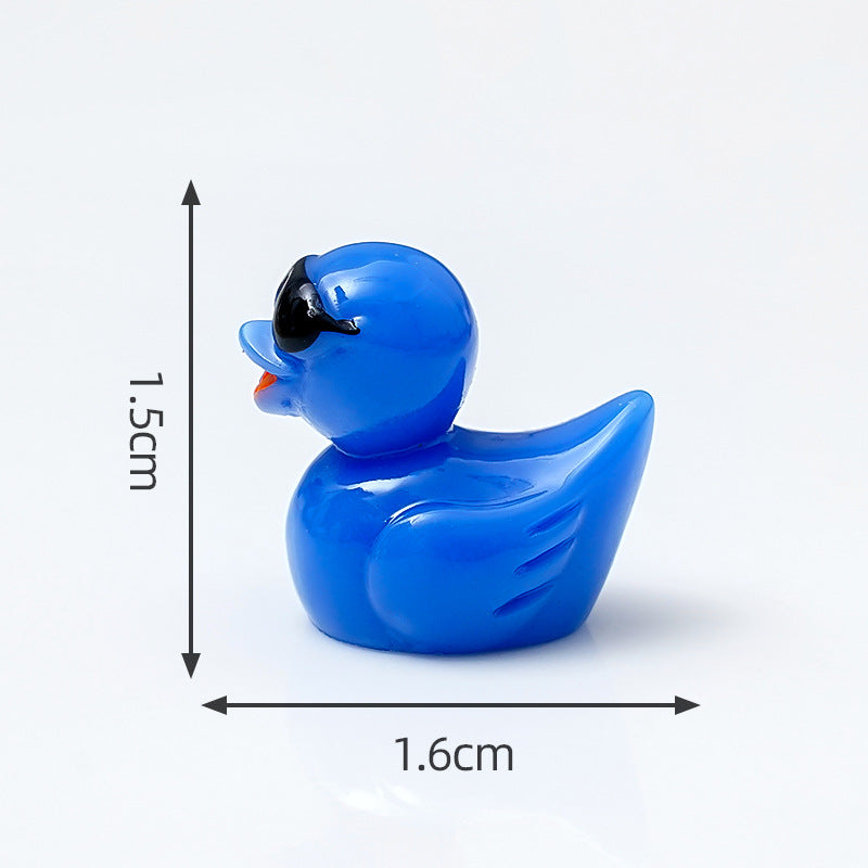 10 PCS Glowing Duck Sunglasses Ornament – Cute DIY Desktop & Car Decoration