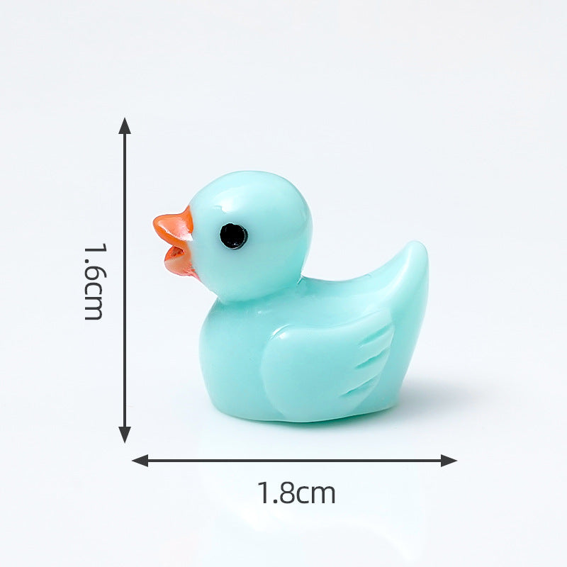 10 PCS Glowing Duck Sunglasses Ornament – Cute DIY Desktop & Car Decoration