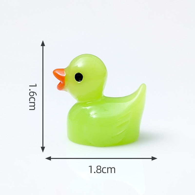 10 PCS Glowing Duck Sunglasses Ornament – Cute DIY Desktop & Car Decoration