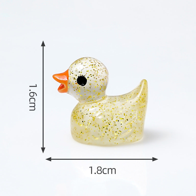 10 PCS Glowing Duck Sunglasses Ornament – Cute DIY Desktop & Car Decoration