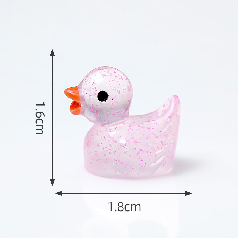 10 PCS Glowing Duck Sunglasses Ornament – Cute DIY Desktop & Car Decoration