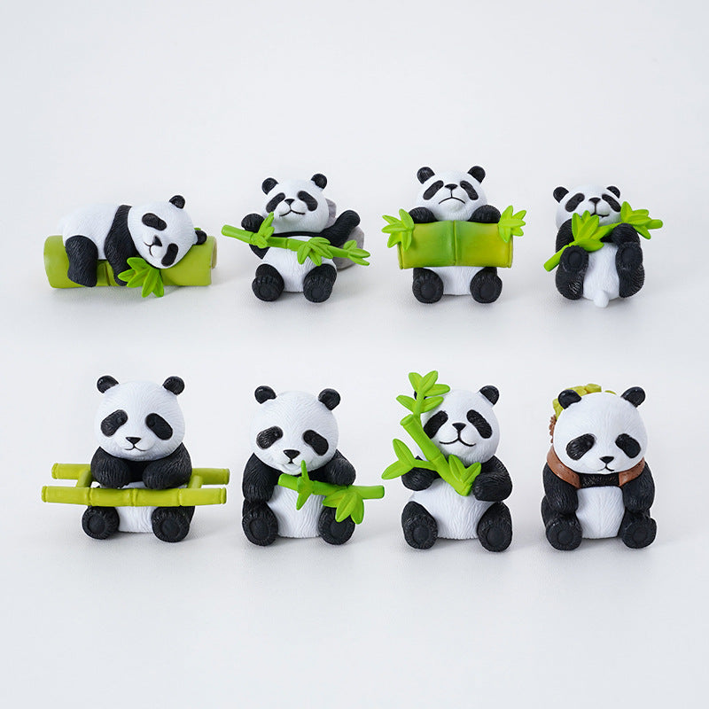 Cute Panda Blind Bag Ornament – Bamboo-Eating Panda DIY Desk & Car Decor