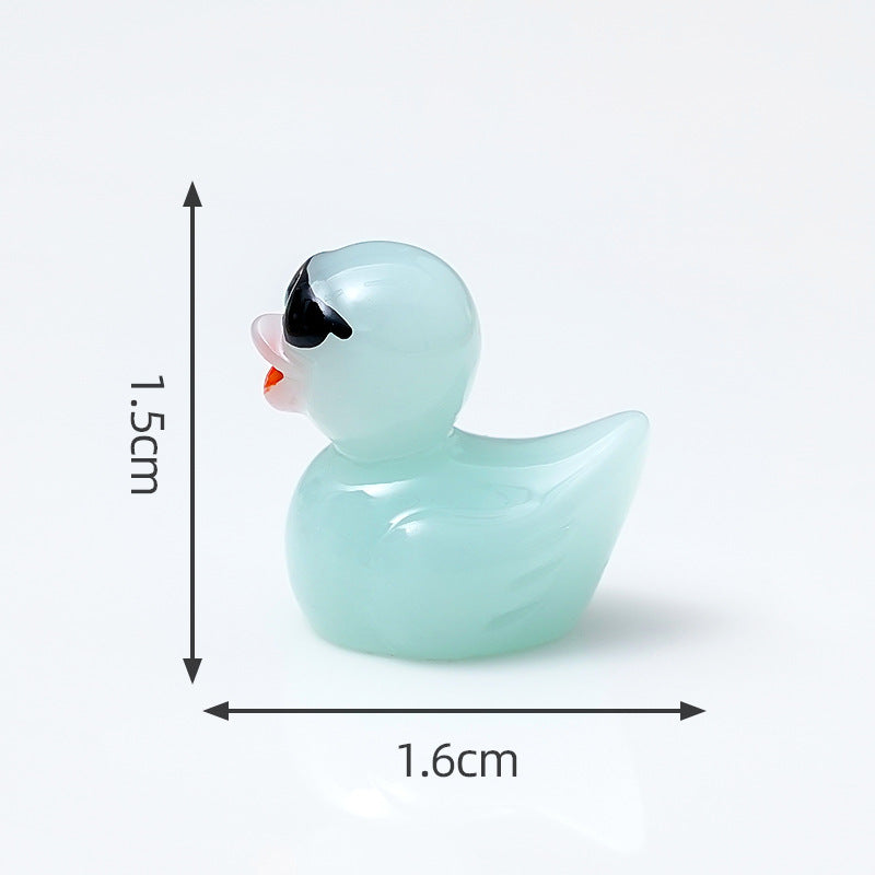 10 PCS Glowing Duck Sunglasses Ornament – Cute DIY Desktop & Car Decoration