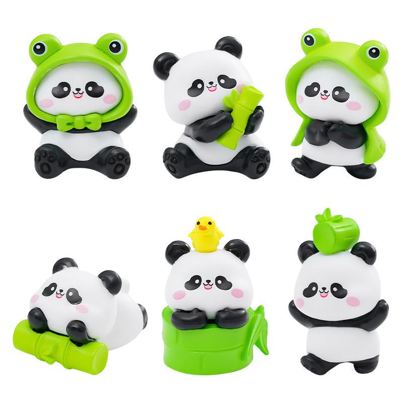 Cute Panda Blind Bag Ornament – Bamboo-Eating Panda DIY Desk & Car Decor