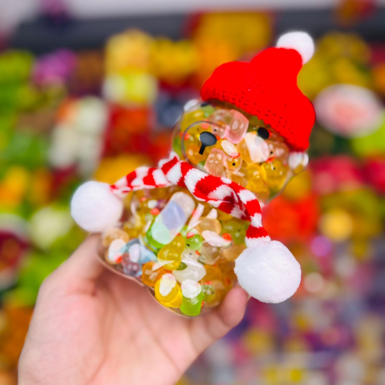 Glowing Resin Duckling Ornament – Cute 3D Cartoon Keychain & Car Decor
