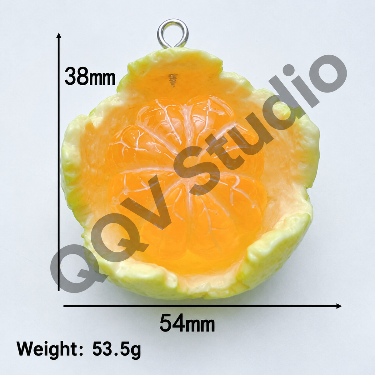 Oversized 3D Painted Fruit Series Resin Keychain Charm | DIY Blind Box Car & Bag Pendant