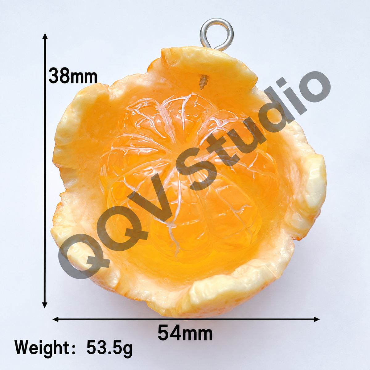 Oversized 3D Painted Fruit Series Resin Keychain Charm | DIY Blind Box Car & Bag Pendant