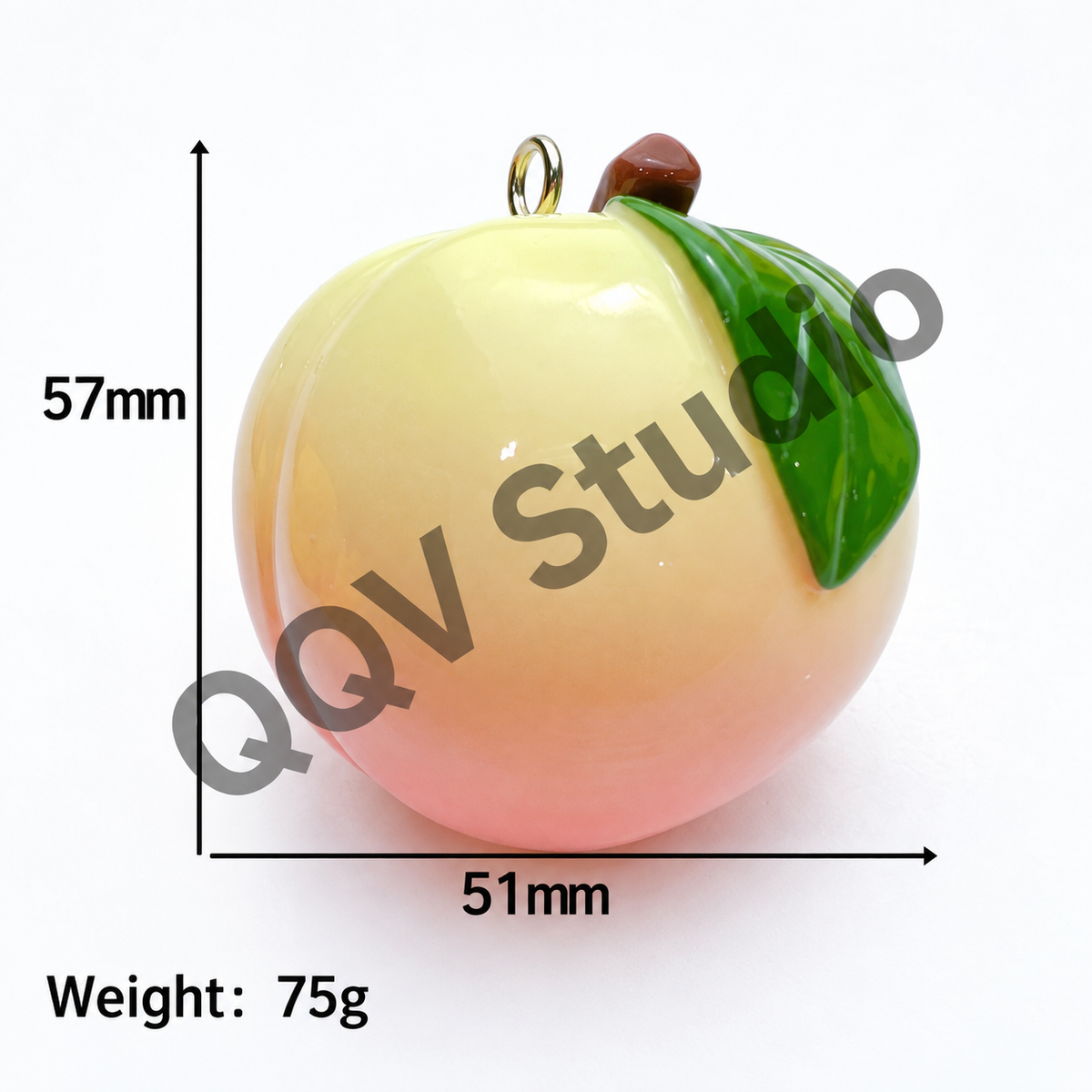 Oversized 3D Painted Fruit Series Resin Keychain Charm | DIY Blind Box Car & Bag Pendant
