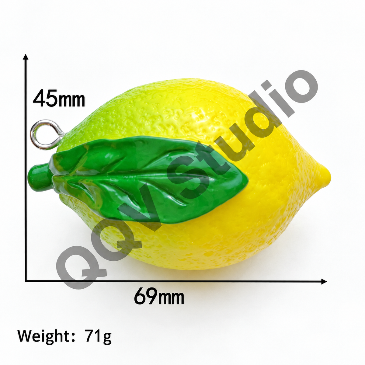Oversized 3D Painted Fruit Series Resin Keychain Charm | DIY Blind Box Car & Bag Pendant