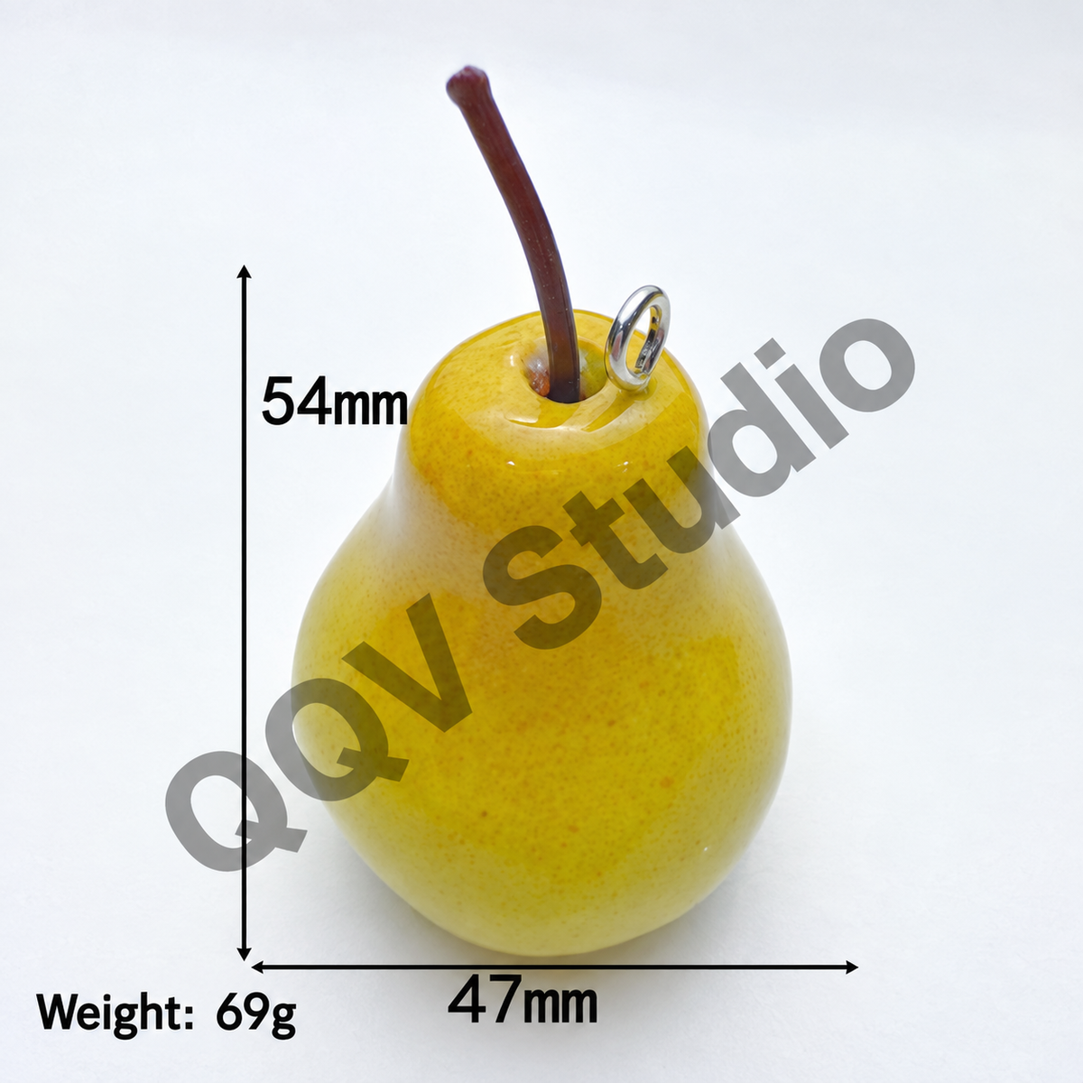 Oversized 3D Painted Fruit Series Resin Keychain Charm | DIY Blind Box Car & Bag Pendant