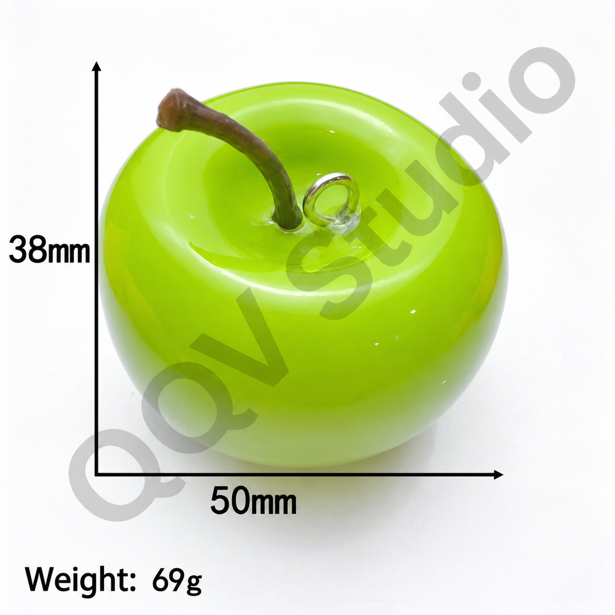 Oversized 3D Painted Fruit Series Resin Keychain Charm | DIY Blind Box Car & Bag Pendant
