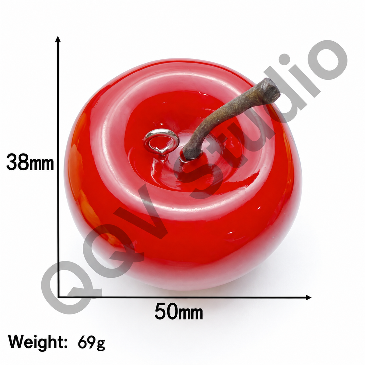 Oversized 3D Painted Fruit Series Resin Keychain Charm | DIY Blind Box Car & Bag Pendant