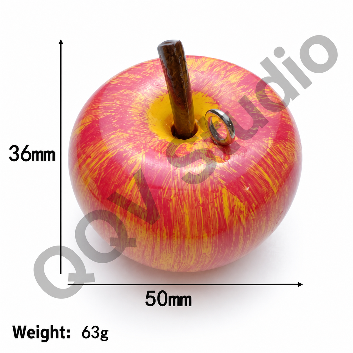 Oversized 3D Painted Fruit Series Resin Keychain Charm | DIY Blind Box Car & Bag Pendant