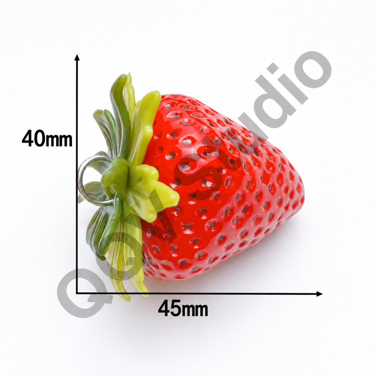 Oversized 3D Painted Fruit Series Resin Keychain Charm | DIY Blind Box Car & Bag Pendant