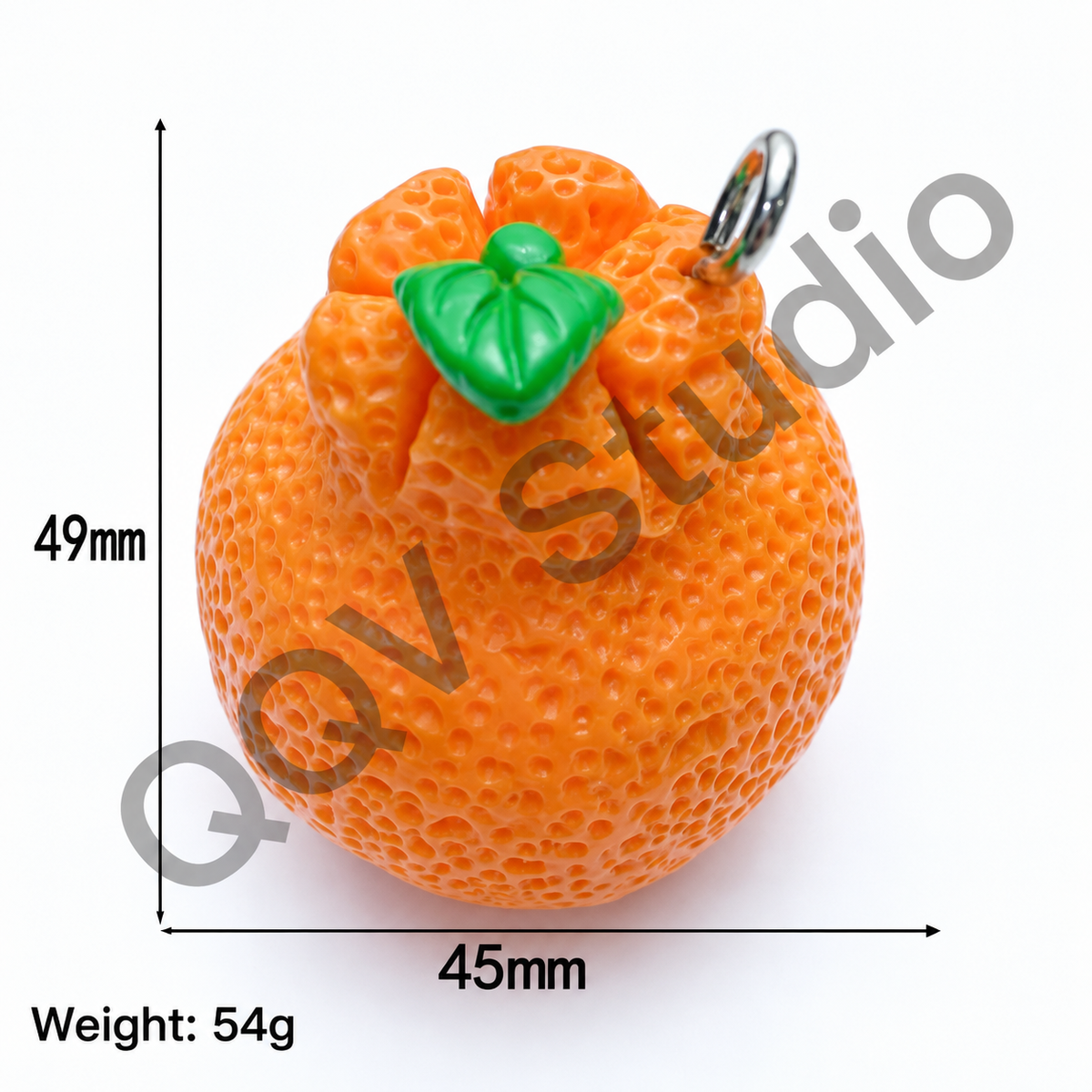 Oversized 3D Painted Fruit Series Resin Keychain Charm | DIY Blind Box Car & Bag Pendant