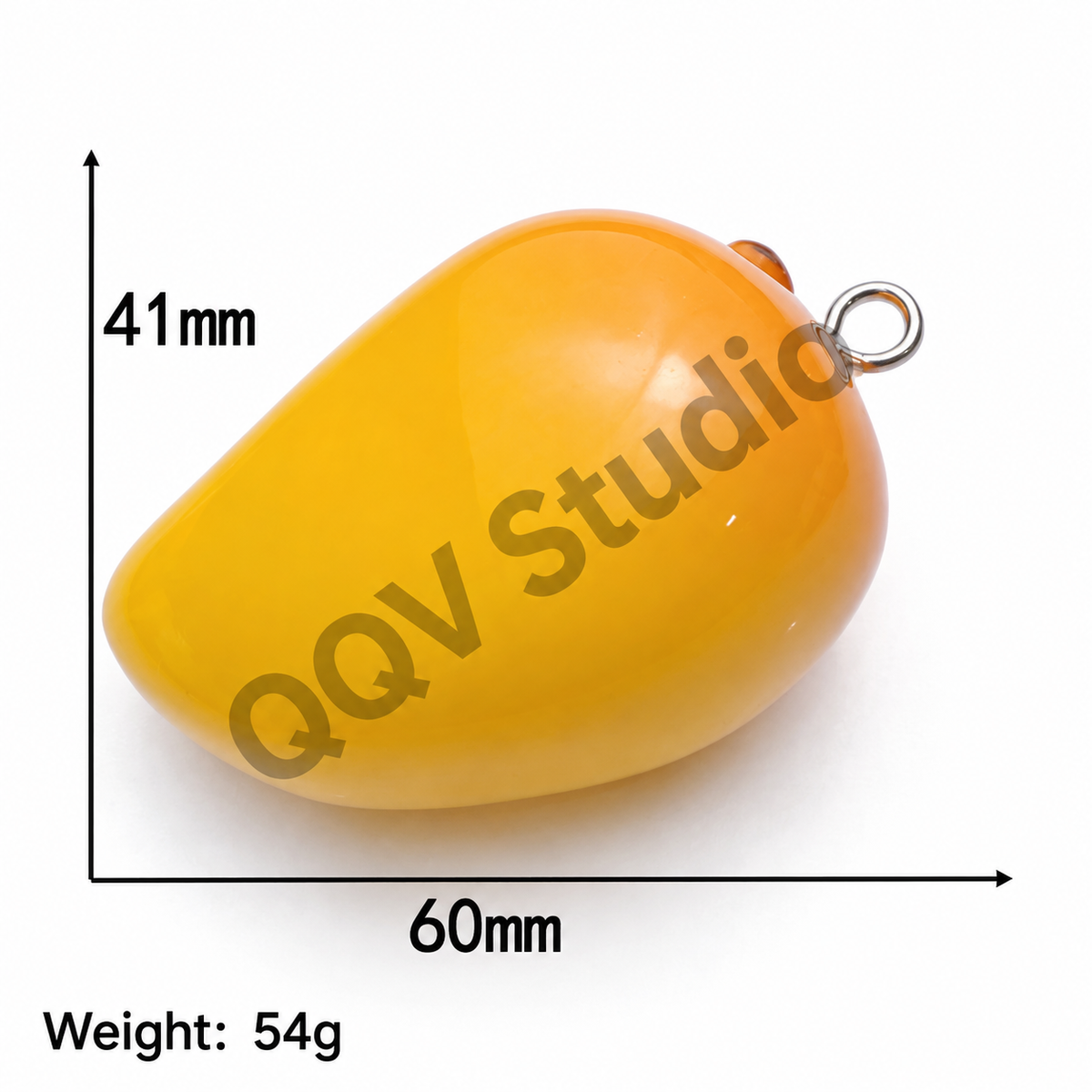 Oversized 3D Painted Fruit Series Resin Keychain Charm | DIY Blind Box Car & Bag Pendant
