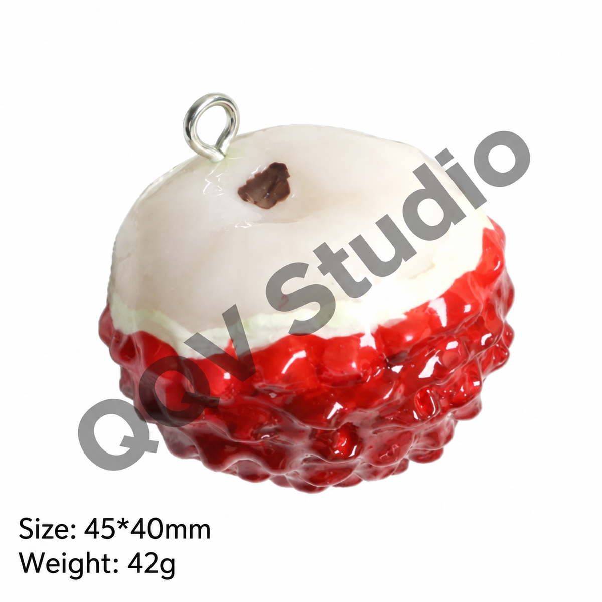 Oversized 3D Painted Fruit Series Resin Keychain Charm | DIY Blind Box Car & Bag Pendant