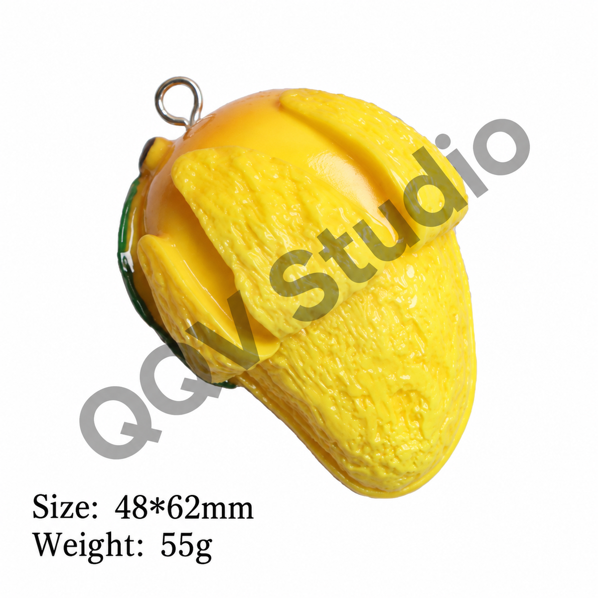 Oversized 3D Painted Fruit Series Resin Keychain Charm | DIY Blind Box Car & Bag Pendant
