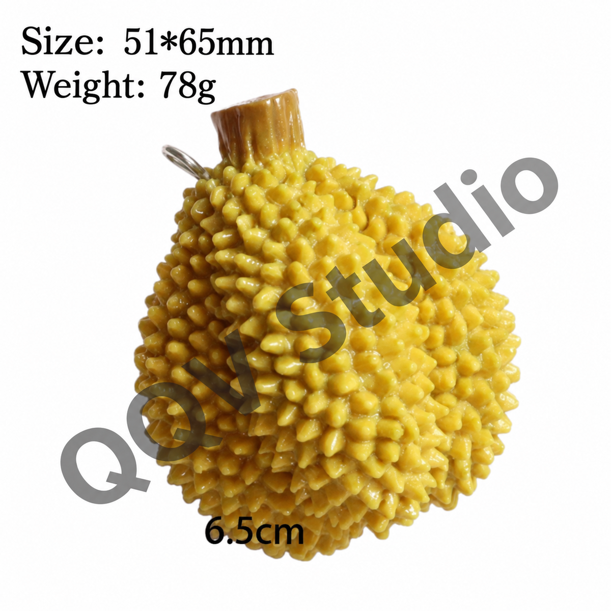 Oversized 3D Painted Fruit Series Resin Keychain Charm | DIY Blind Box Car & Bag Pendant