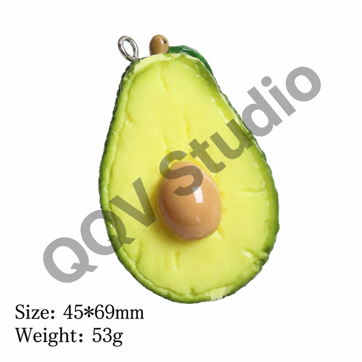 Oversized 3D Painted Fruit Series Resin Keychain Charm | DIY Blind Box Car & Bag Pendant